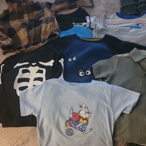 x9 Assorted Graphic T-Shirts, Sweater And Collar Shirts for Kids All 4T